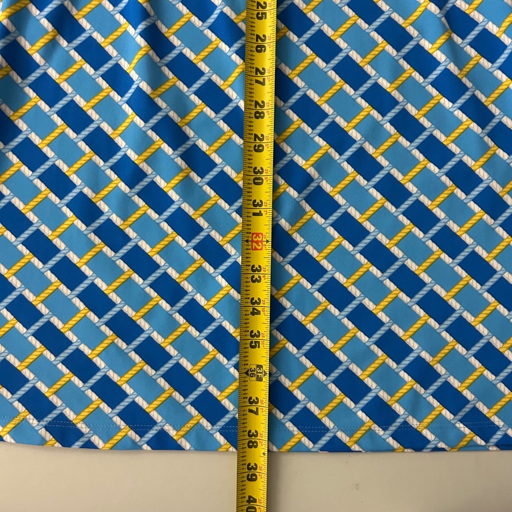 J.McLaughlin Womens XL Dress Sleeveless Blue Yellow Geometric Rope Print  NWOT‎ - Picture 8 of 8